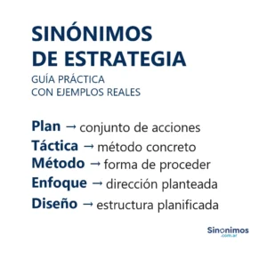 Sinónimos de estrategia con explicaciones claras