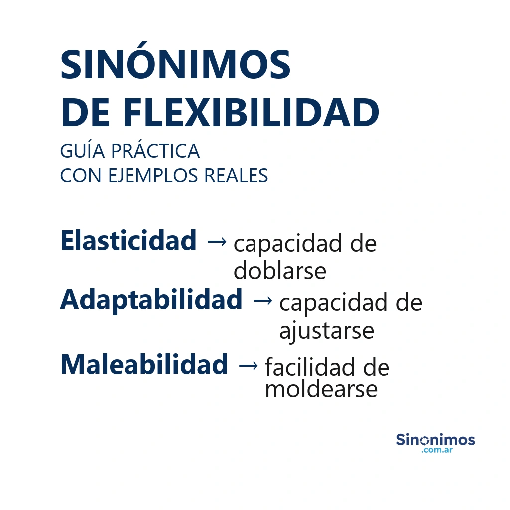 Sinónimos de flexibilidad con definiciones claras