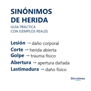 Sinónimos de herida con explicaciones claras