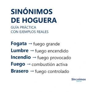 Sinónimos de hoguera con definiciones breves