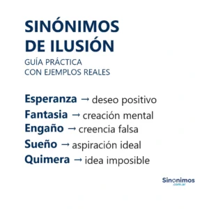 Sinónimos de ilusión con definiciones claras