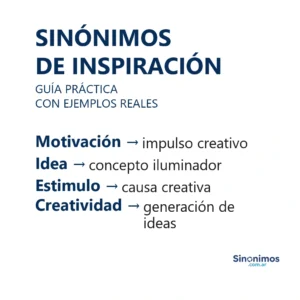 Sinónimos de inspiración con definiciones.