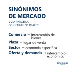 Sinónimos de mercado explicados en una guía visual