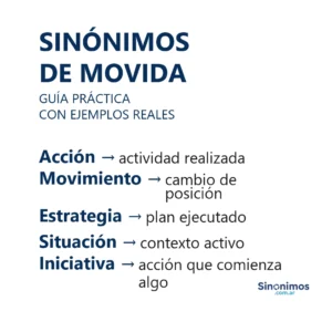 sinónimos de movida con explicaciones breves