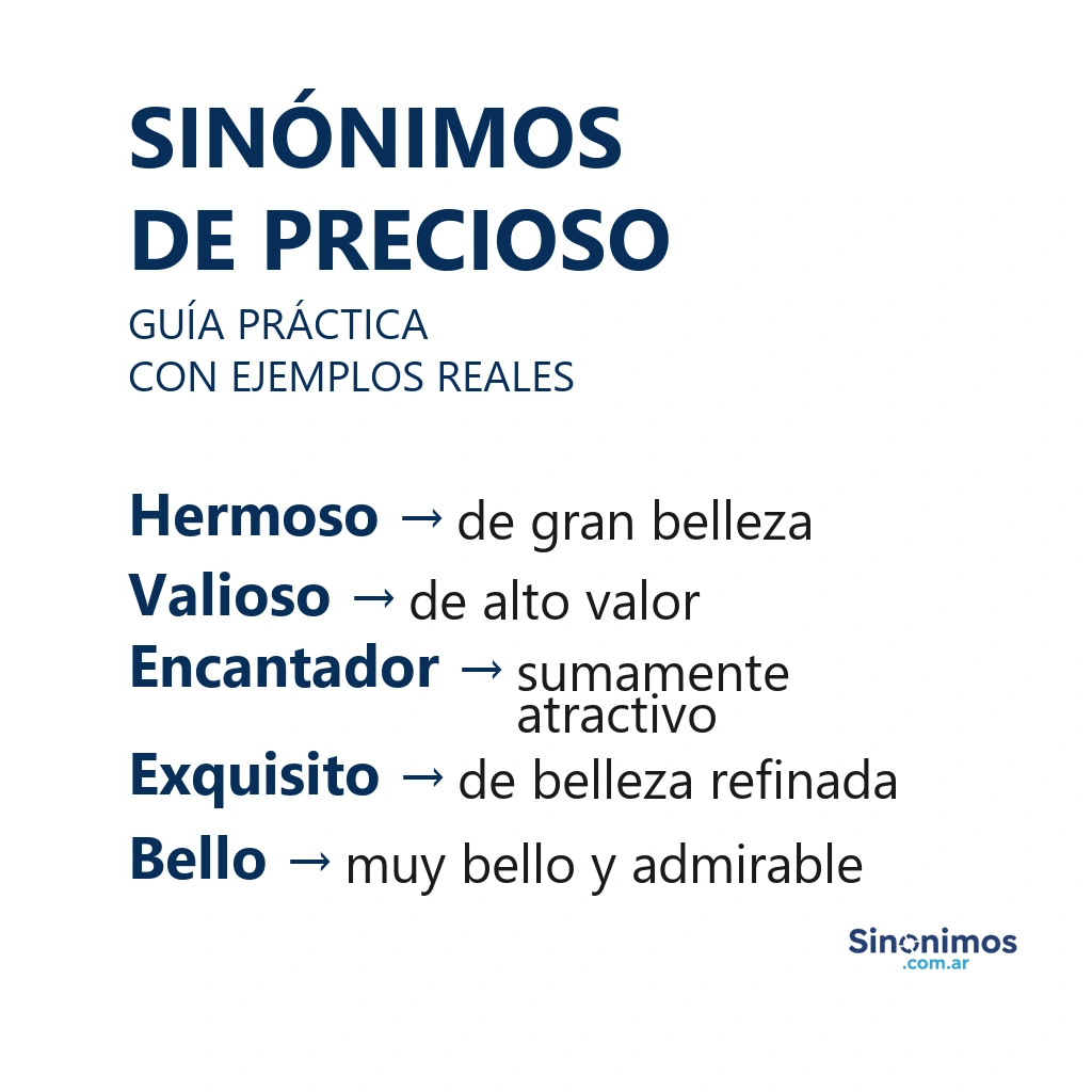 sinónimos de precioso con ejemplos reales